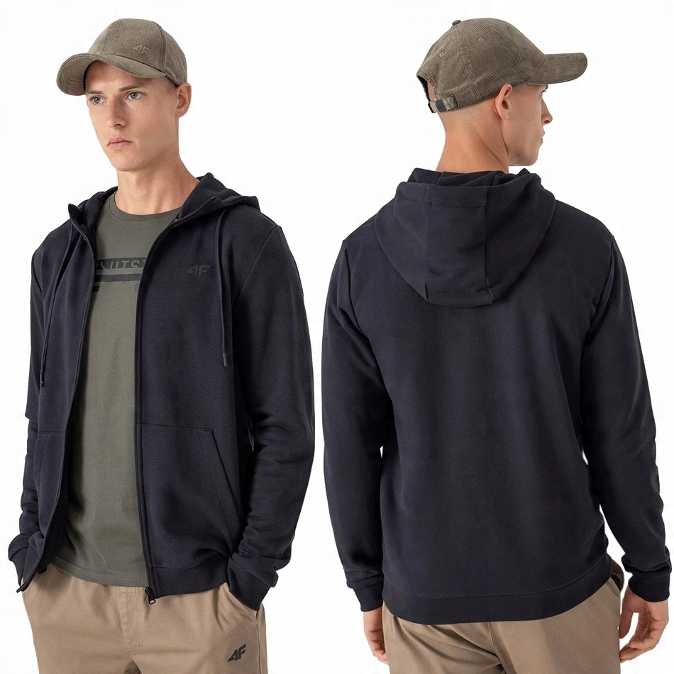 

4F Bluza Męska Rozpinana Z Kapturem Bawełniana r.M