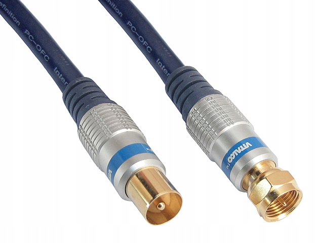 Kabel antenowy RF TV/wtyk-F/wtyk VITALCO HQ 3m Kod producenta 64043