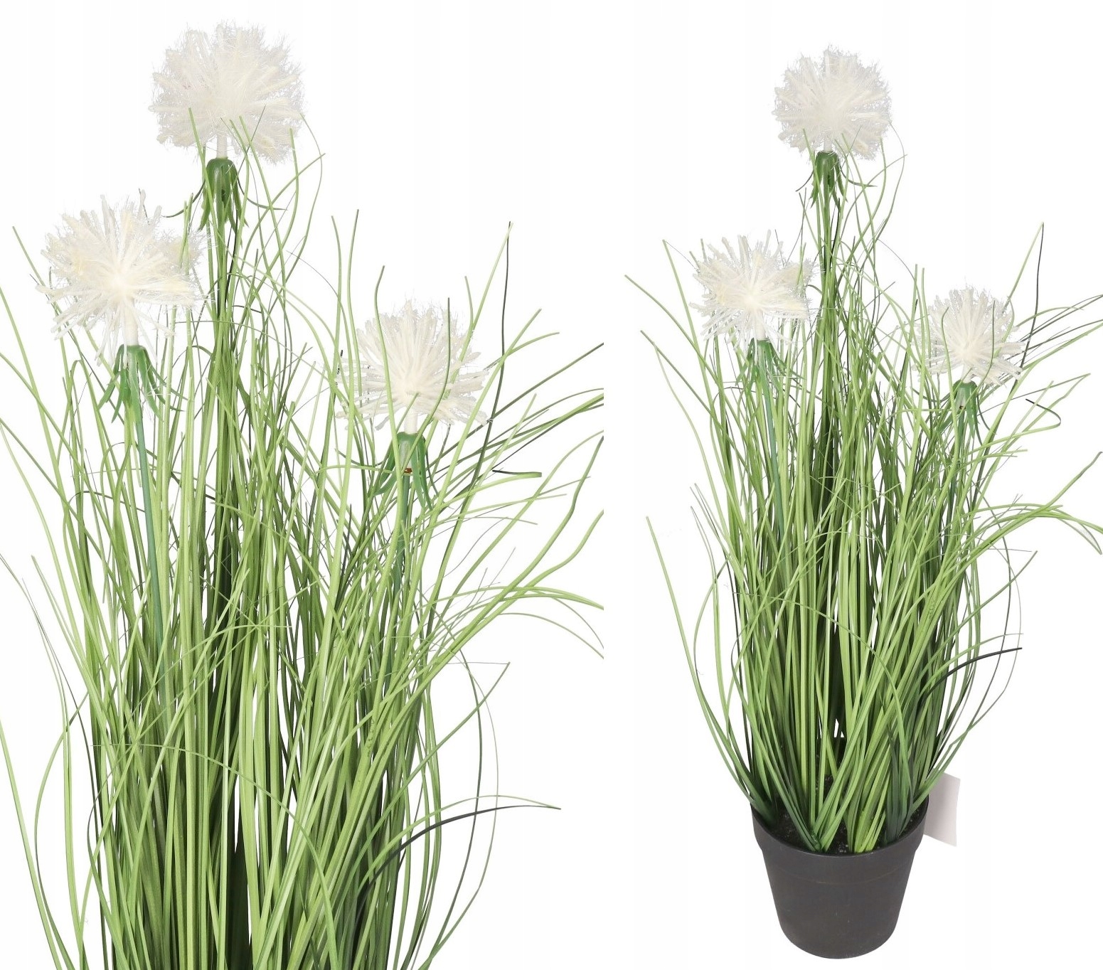 TRAWA W DONICZCE SZTUCZNA ROŚLINA KWIATY 47CM