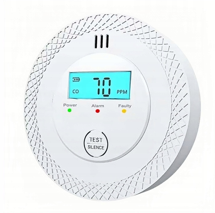 3x Detektor Oxidu Uhelnatého Detektor Senzor LCD Snímač Alarm Detektor