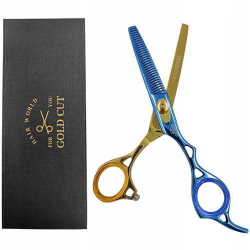 Gold Cut Kadeřnické Degustace 6,5" Modro-zlaté Gold Pouzdro DBBAI65