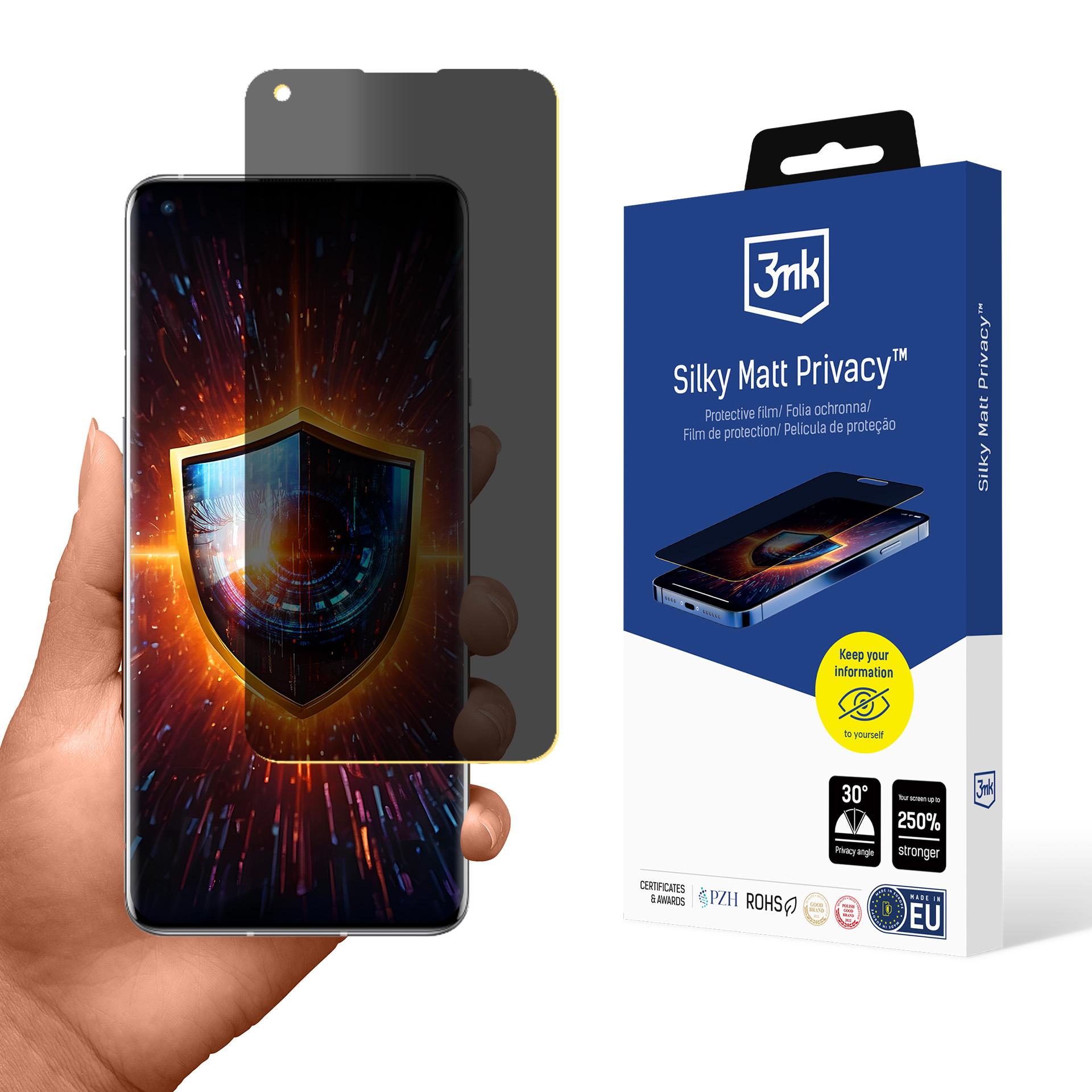 Prywatyzująca matowa folia 3mk Silky Matt Privacy™ na OnePlus 9