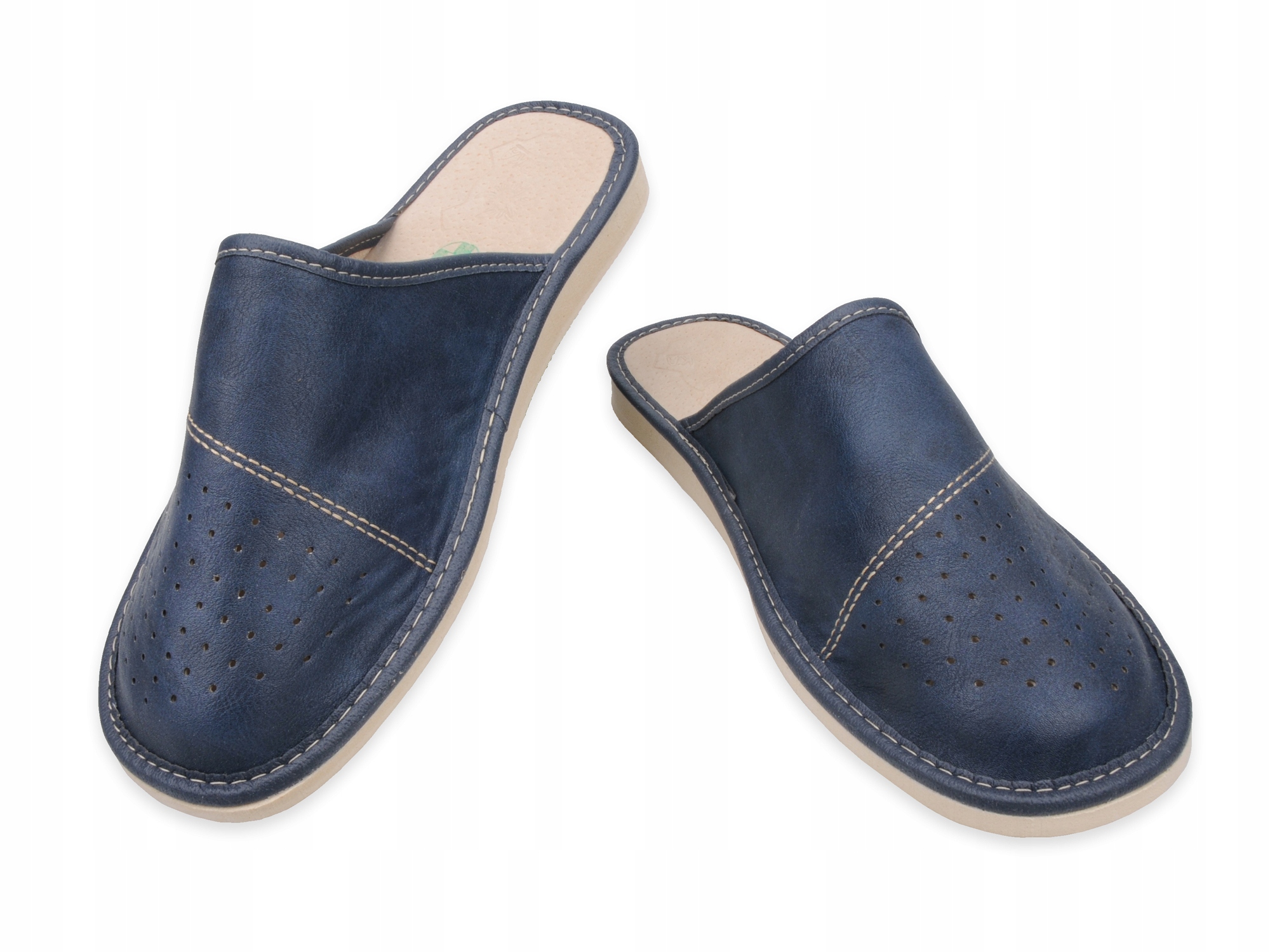 

Skórzane kapcie zakryte laczki klapki A5WN 47