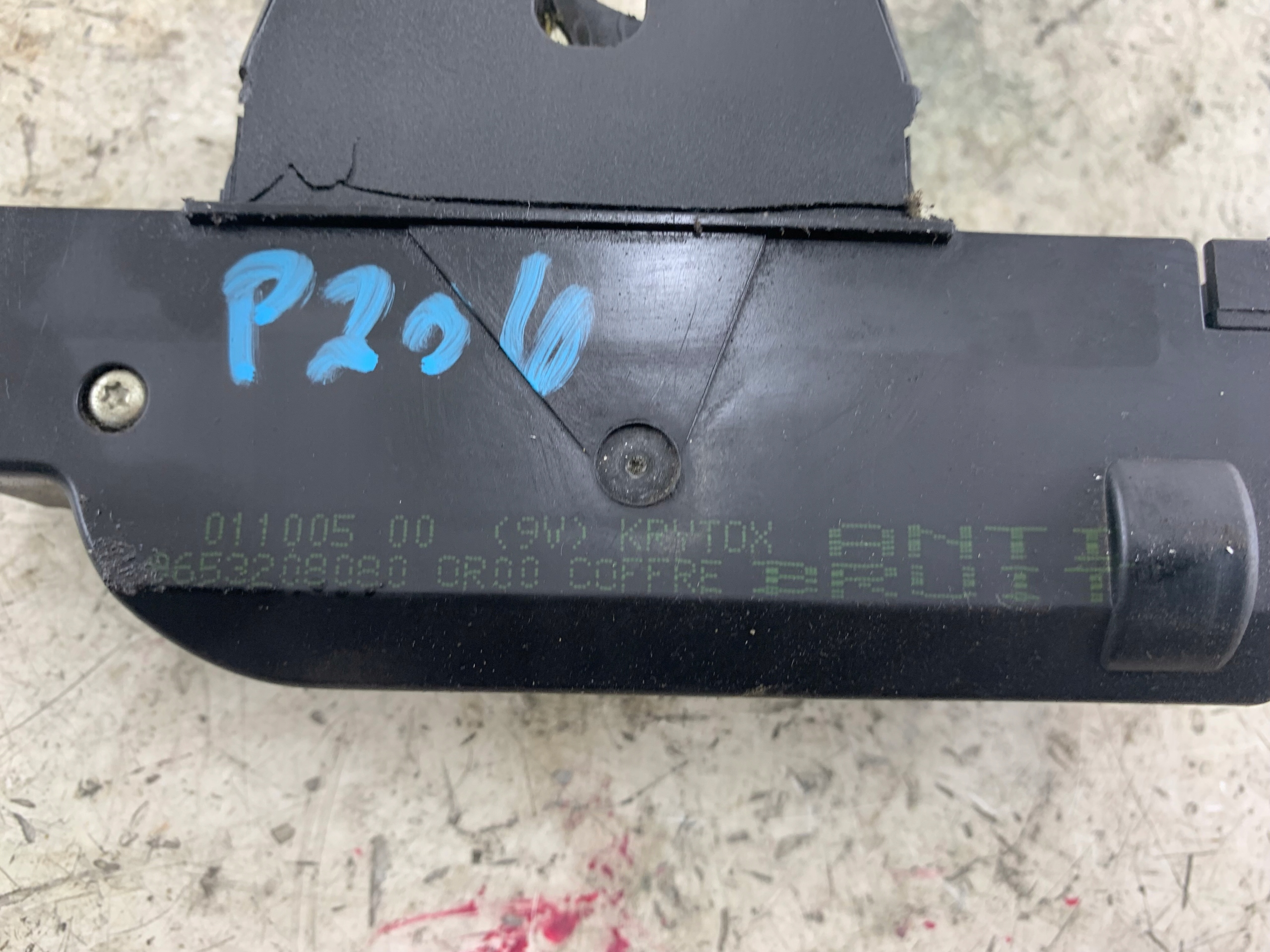 PEUGEOT 206 407 lock bonnet boot 9653208080