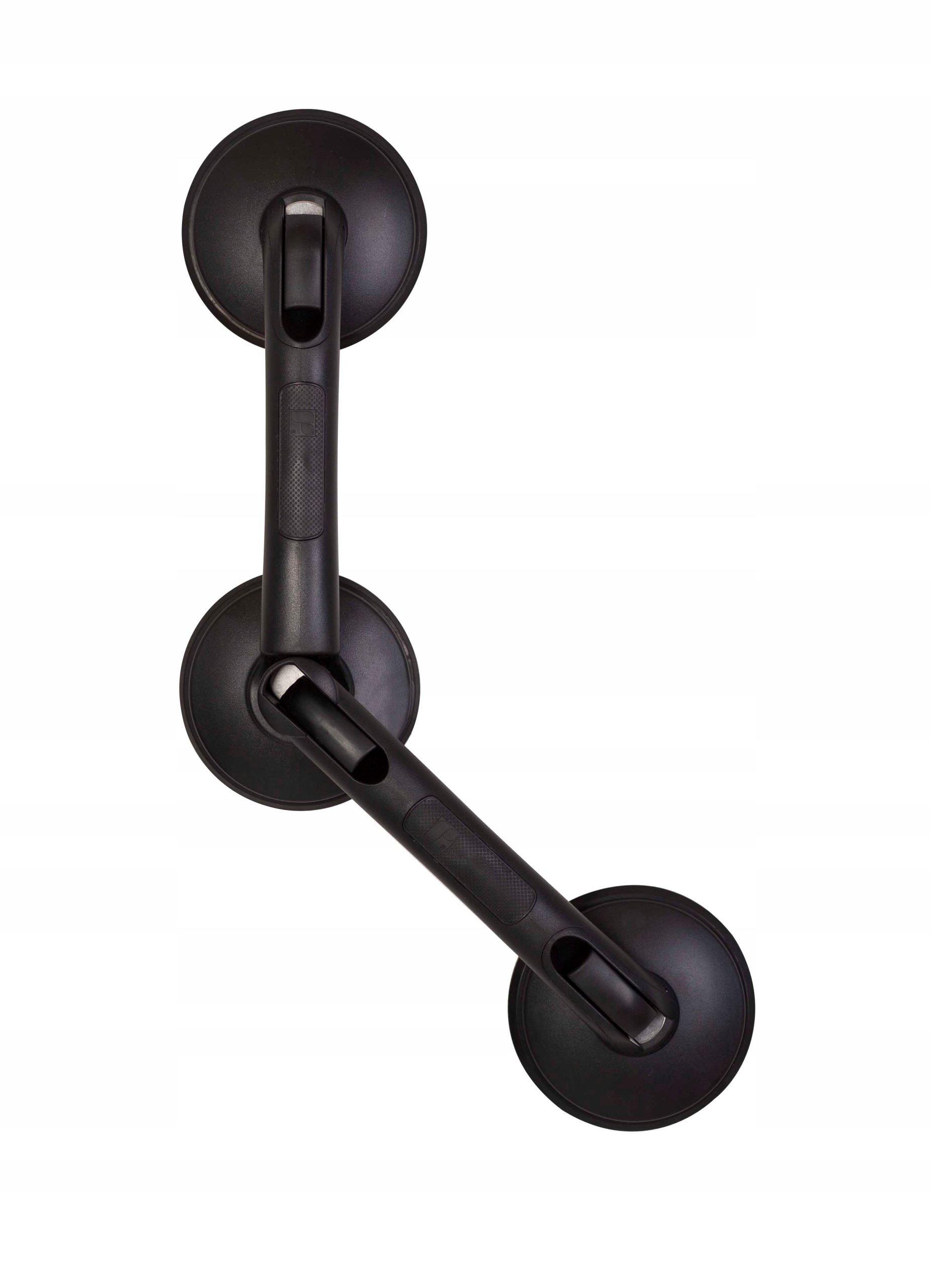 Ridder Rob L uchwyt ukośny łazienkowy, przyssawki, czarny