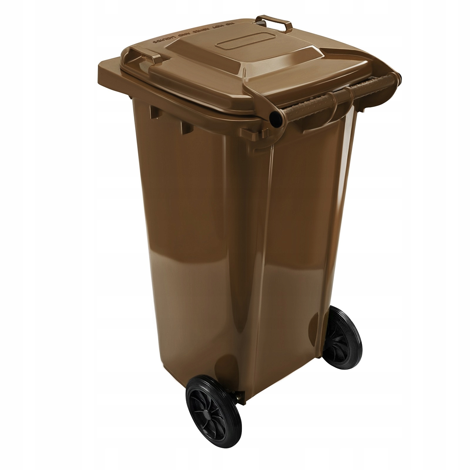 Pojemnik na Śmieci 120l Kosz Odpady Kubeł do Segregacji Mocny brązowy