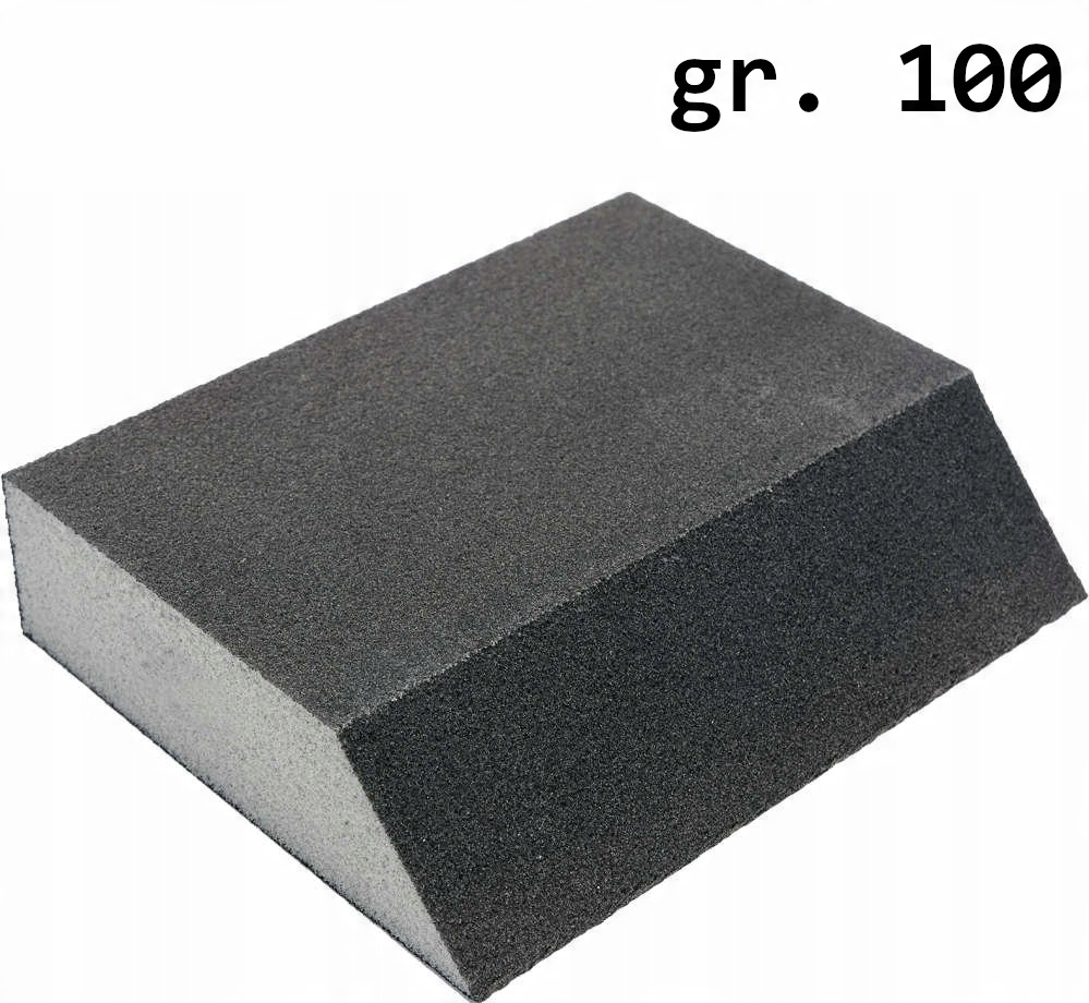 

Gąbka kostka ścierna do szlifowania ścięta gr. 100