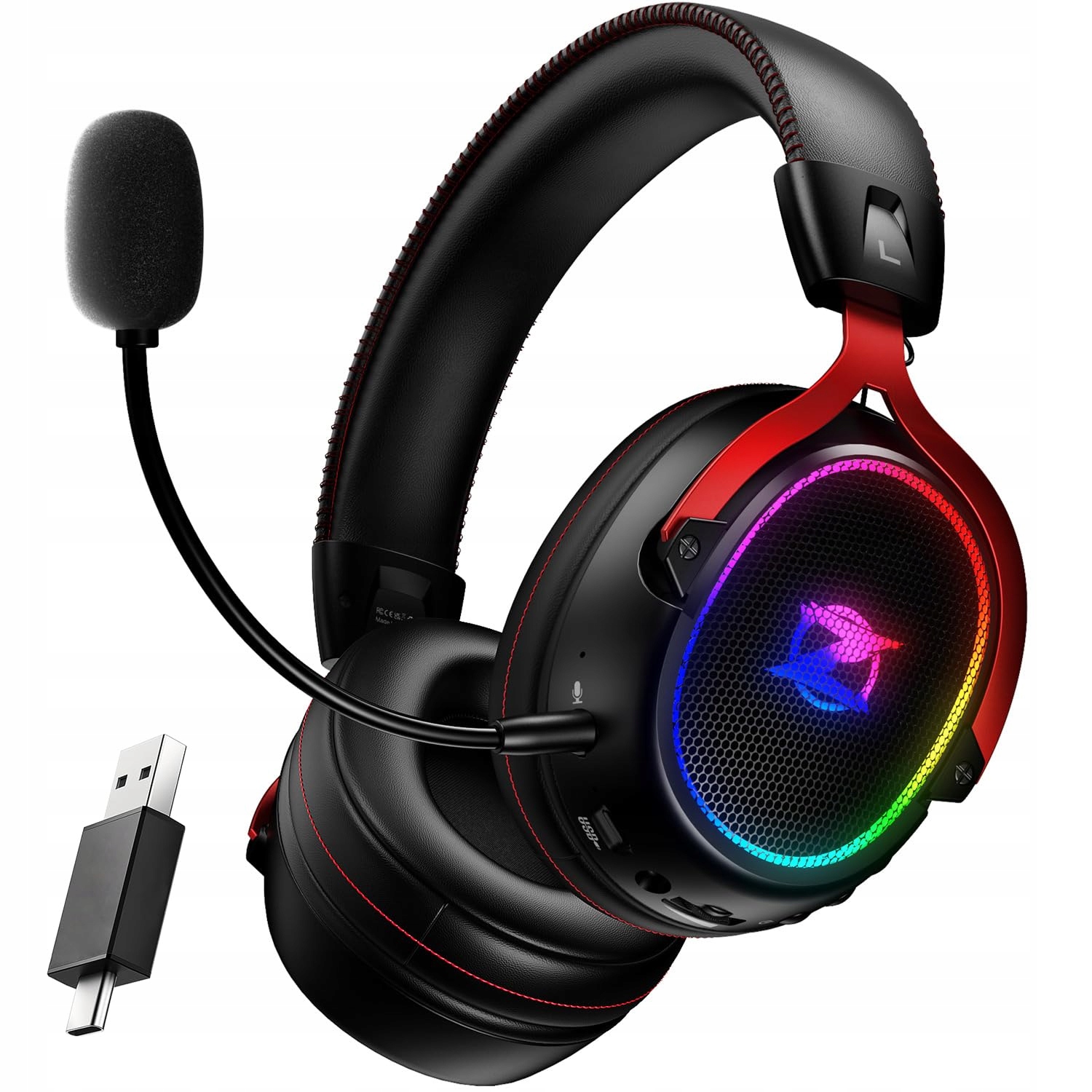 OZEINO Bezprzewodowy Zestaw Słuchawkowy Gamingowy PC PS4 PS5 Mac USB TypeC — miniatura 8