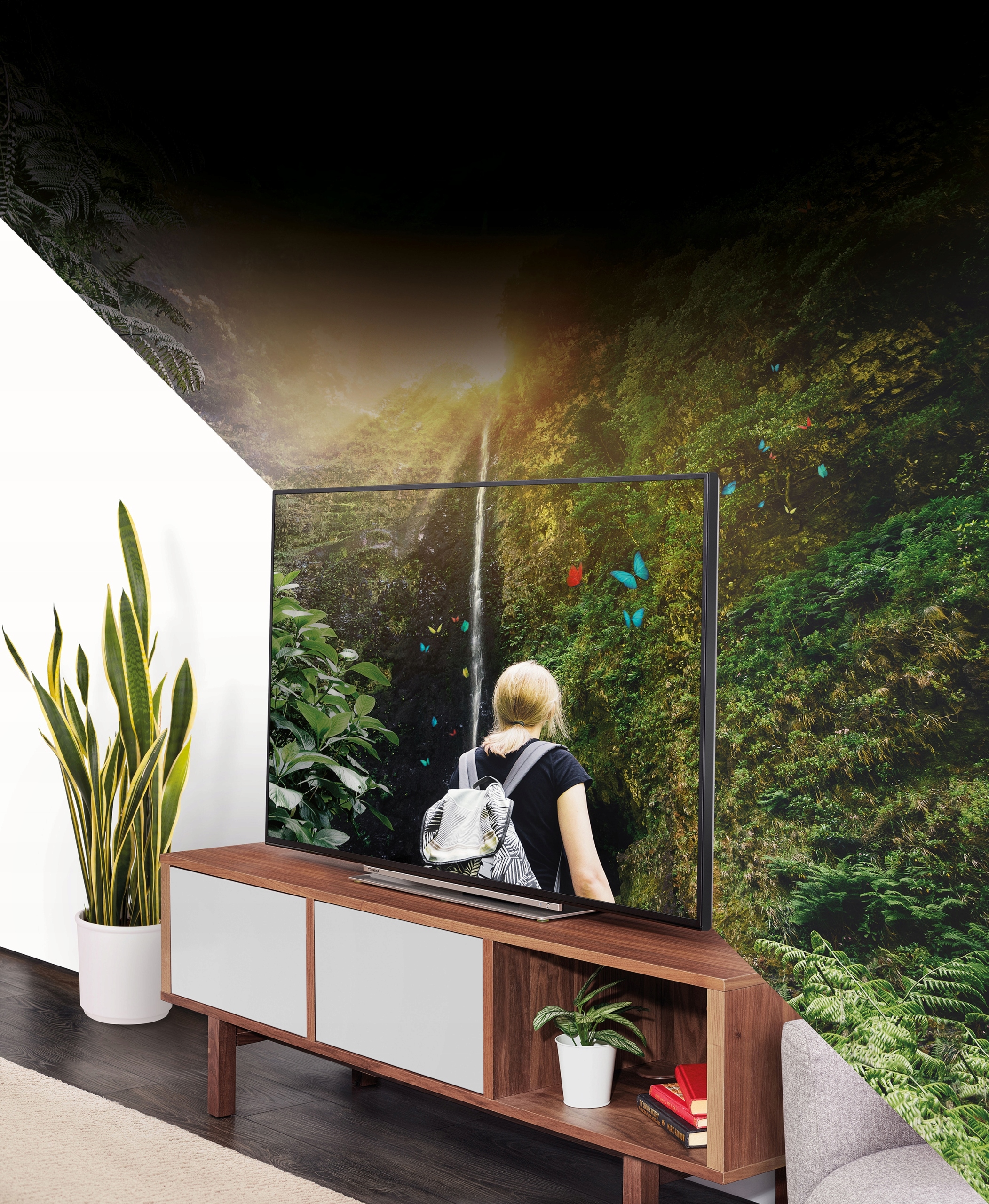 Smart TV 55" TOSHIBA 55UL4D63DG 4K UHD HDR10 HLG Dolby Bezramkowy HEVC Smart TV inny system producenta