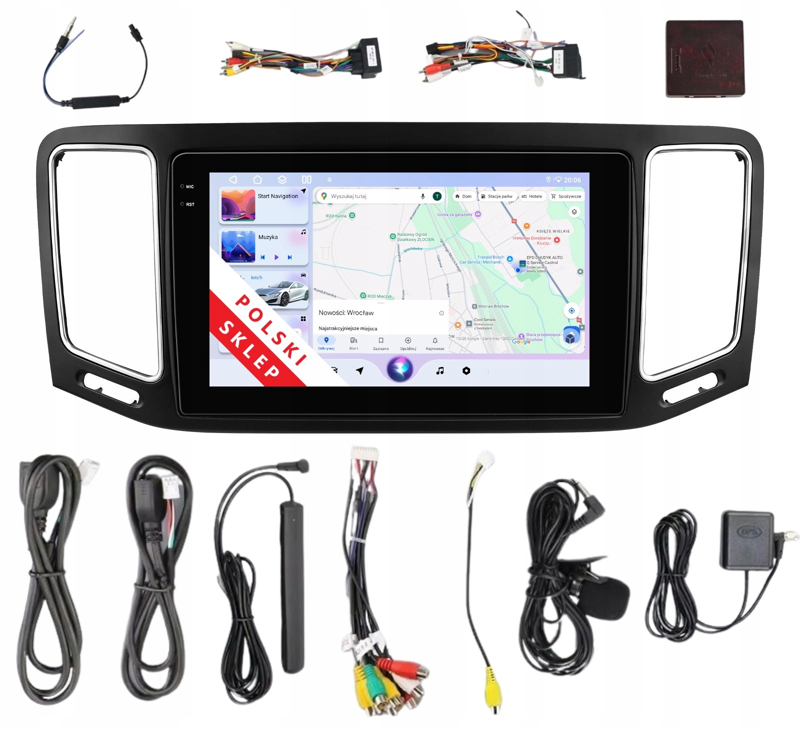 Radio Navigace 2DIN Android 14 Volkswagen Sharan II Seat Alhambra II 4 Gb