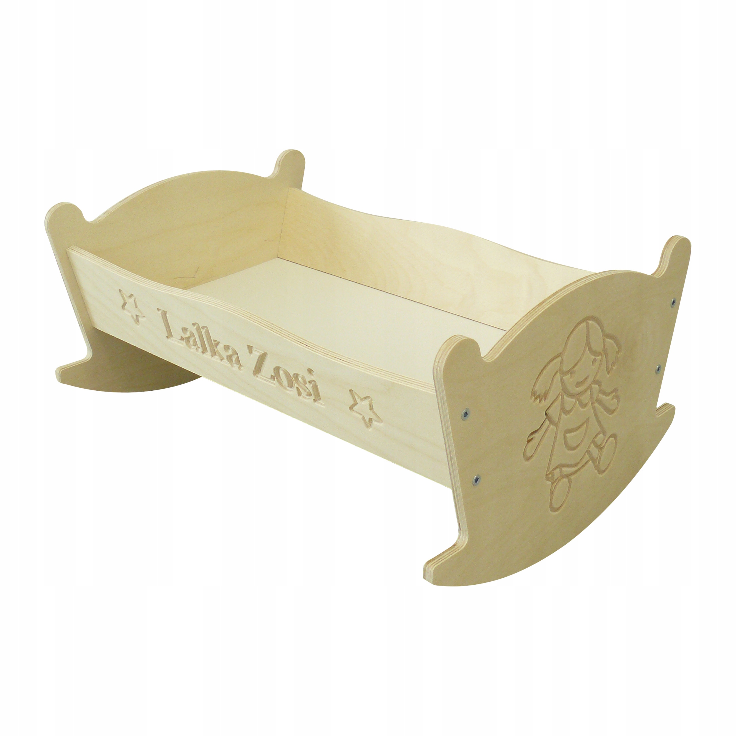 DUŻA KOŁYSKA GRAWEROWANA DLA LALEK + IMIĘ