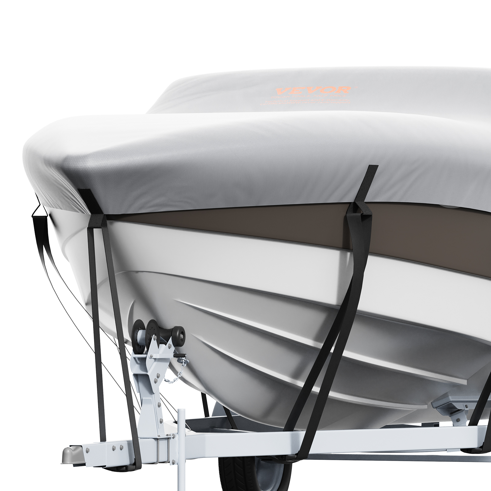 VEVOR Pokrowiec Na Łódź 6450 x 3440 MM Oxford 600D Szary Plandeka Ponton Długość 64 cm