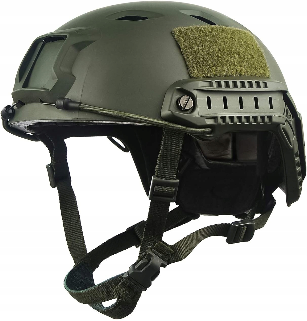 Hełm taktyczny Loogu Fast Bj Airsoft hełm bojowy do paintballa zielony