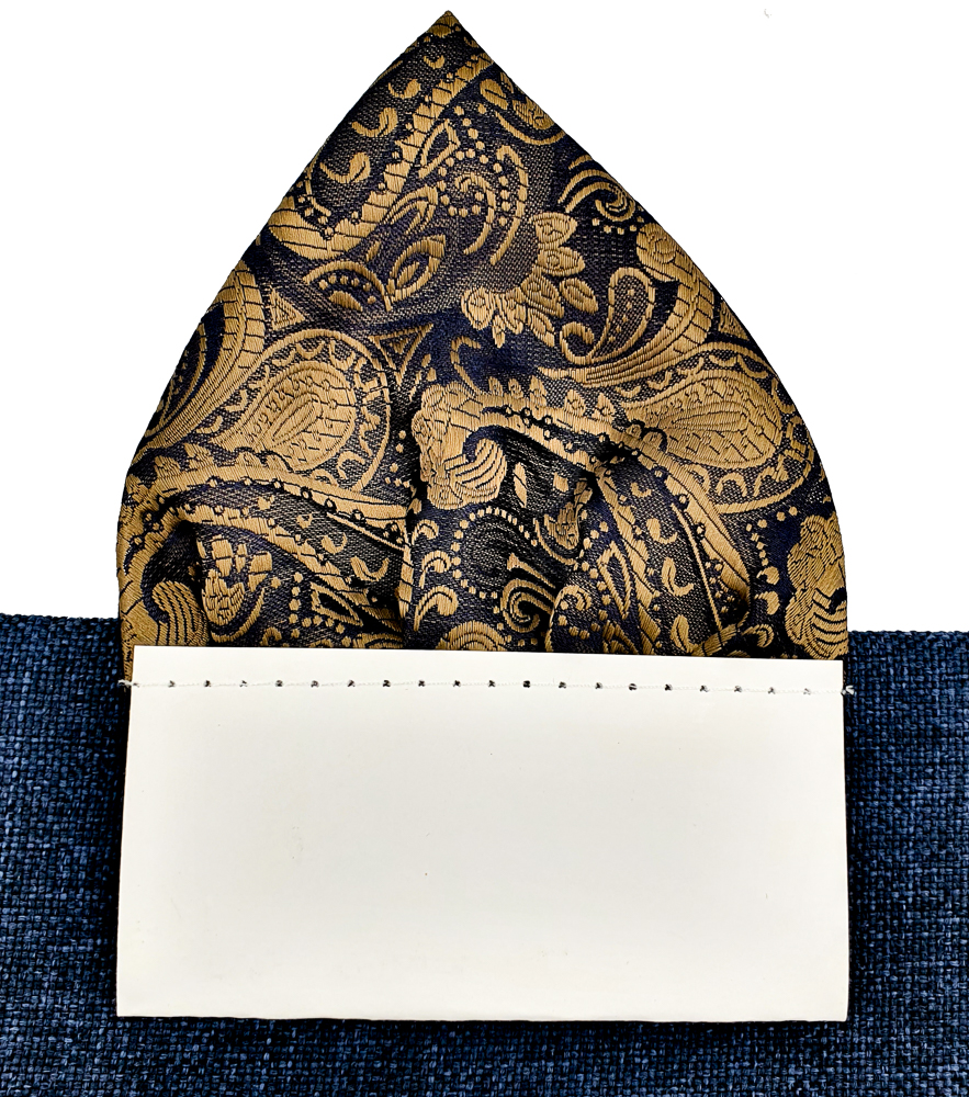 Żakardowa poszetka wypustka do kieszeni marynarki Marka CGM