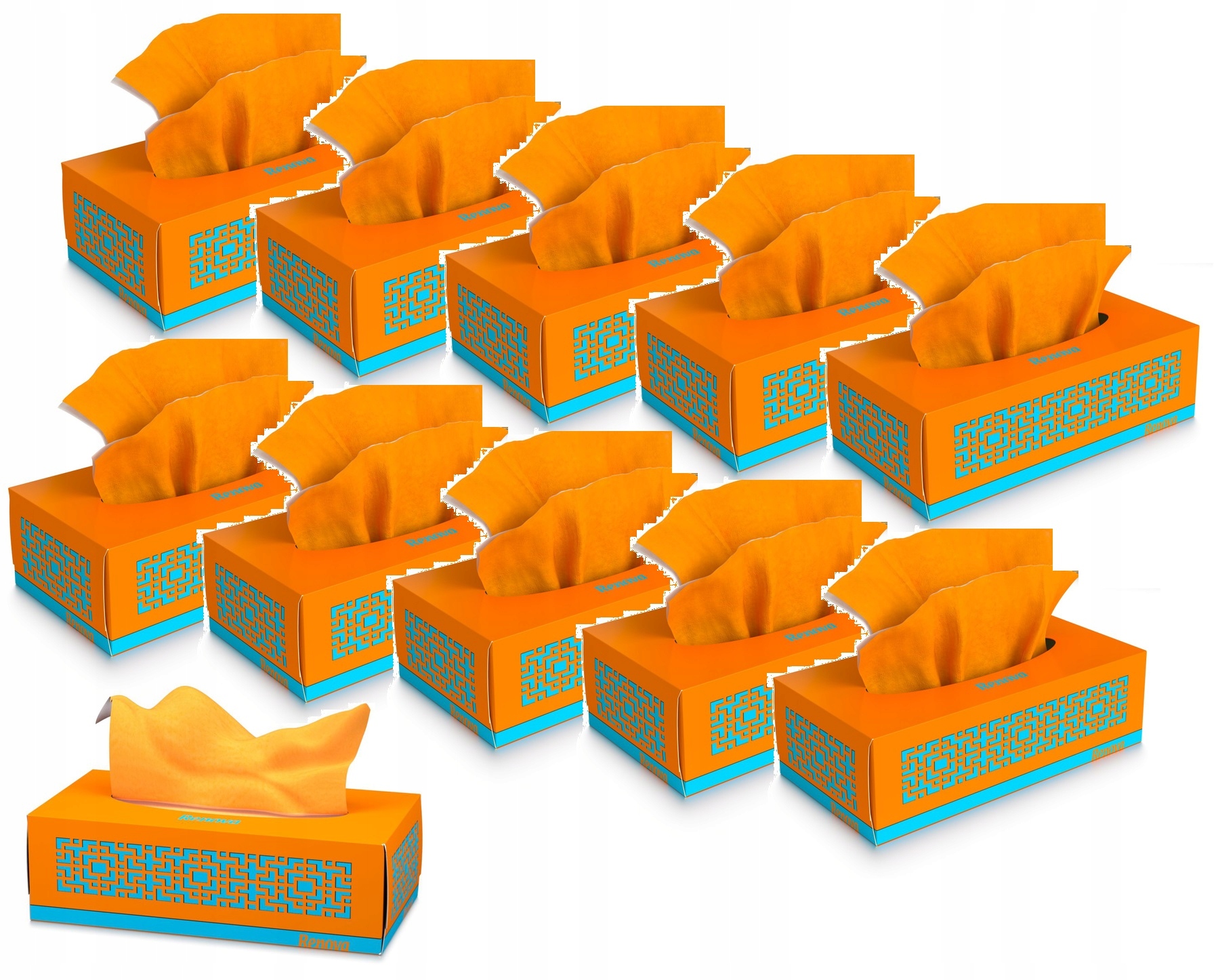 10x chusteczki higieniczne Renova pomarańczowe 80szt +dodatkowe opakowanie