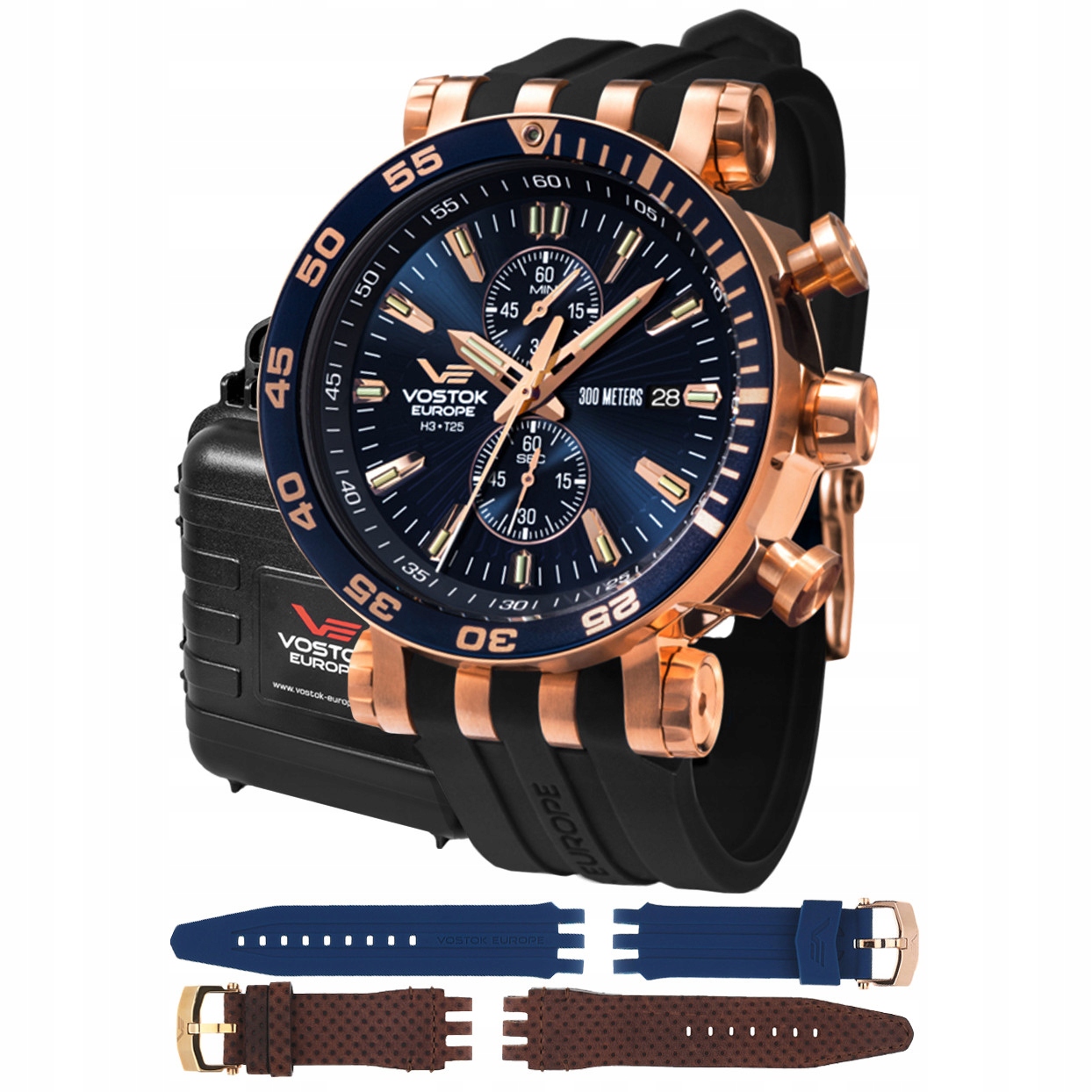 Pánské Hodinky Vostok Europe VK61-575B590SB, černý pásek