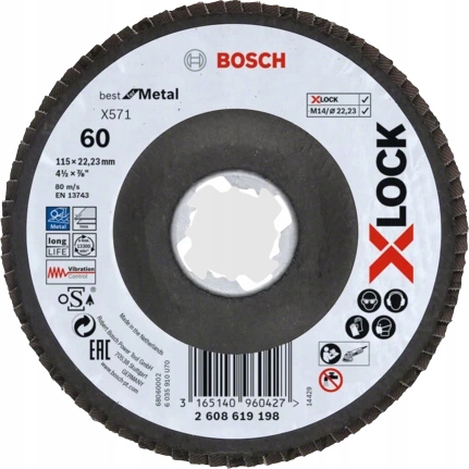 

Bosch tarcza listkowa lamelka P60 115mm X571 Xlock