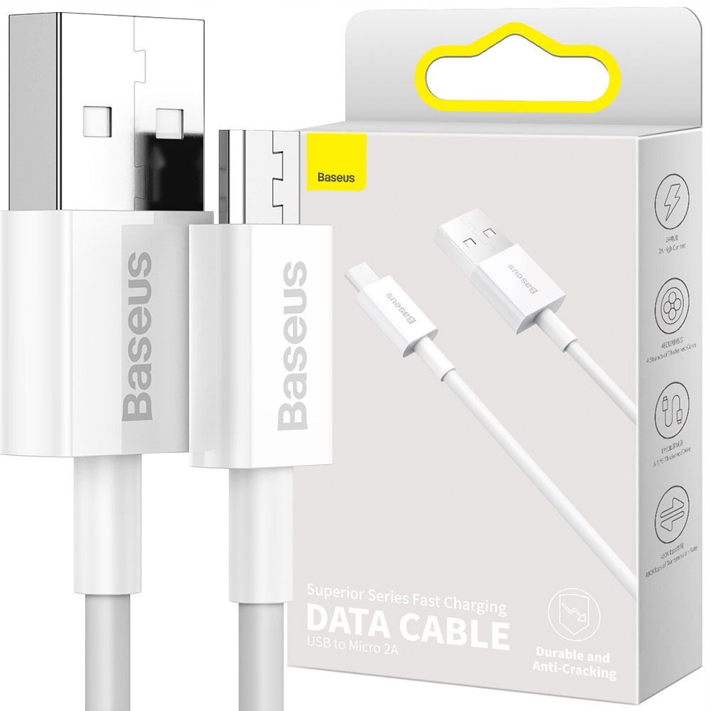 

Baseus Kabel Przewód Micro Usb Mocny Długi 2A 2M