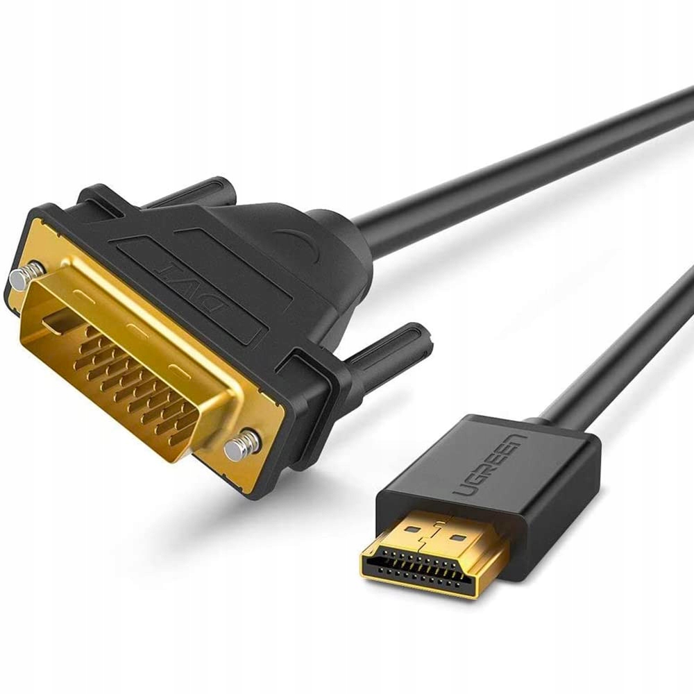 UGREEN DWUKIERUNKOWY KABEL WIDEO HDMI DO DVI FULL HD 2K 4K 60HZ MOCNY 1,5M