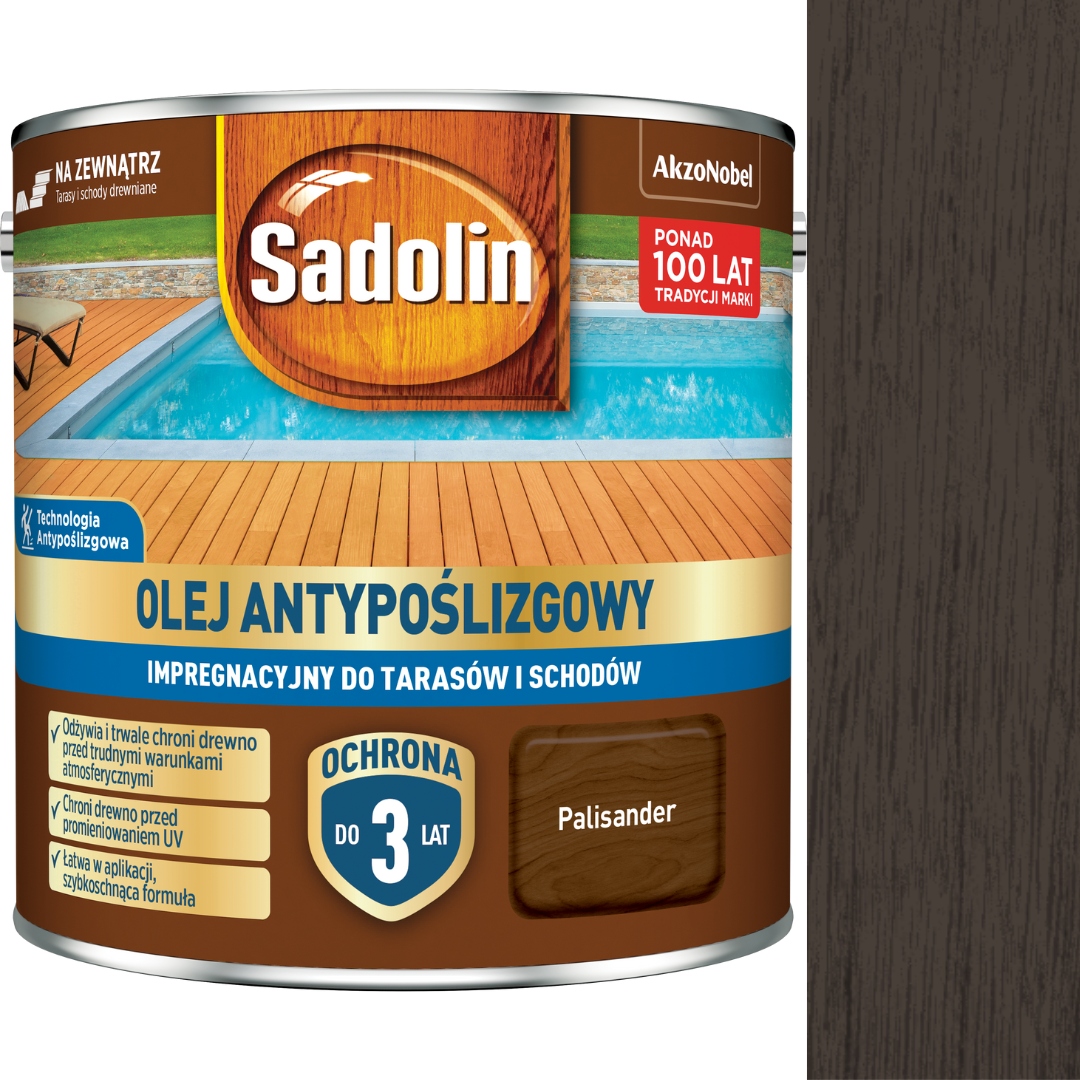 Sadolin Impregnační Protiskluzový Olej 2,5 L Palisandr