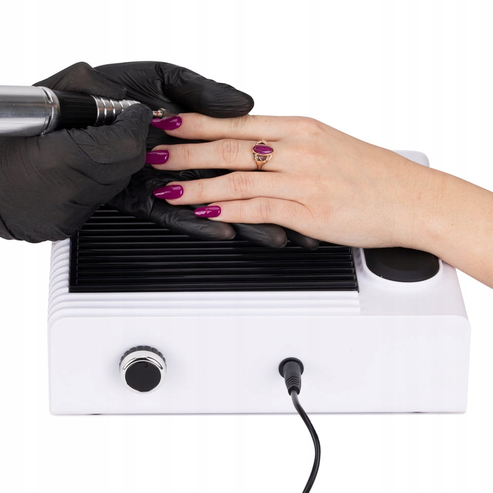 MOCNY POCHŁANIACZ PYŁU KASETOWY 80W filtr bezworkowy do manicure paznokci Napięcie 220 V