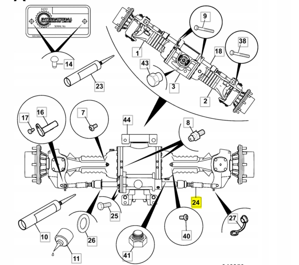 PRZEGUB KIEROWNICZY DRAZKA ROTA LADOWARKA JCB Machine type Loader