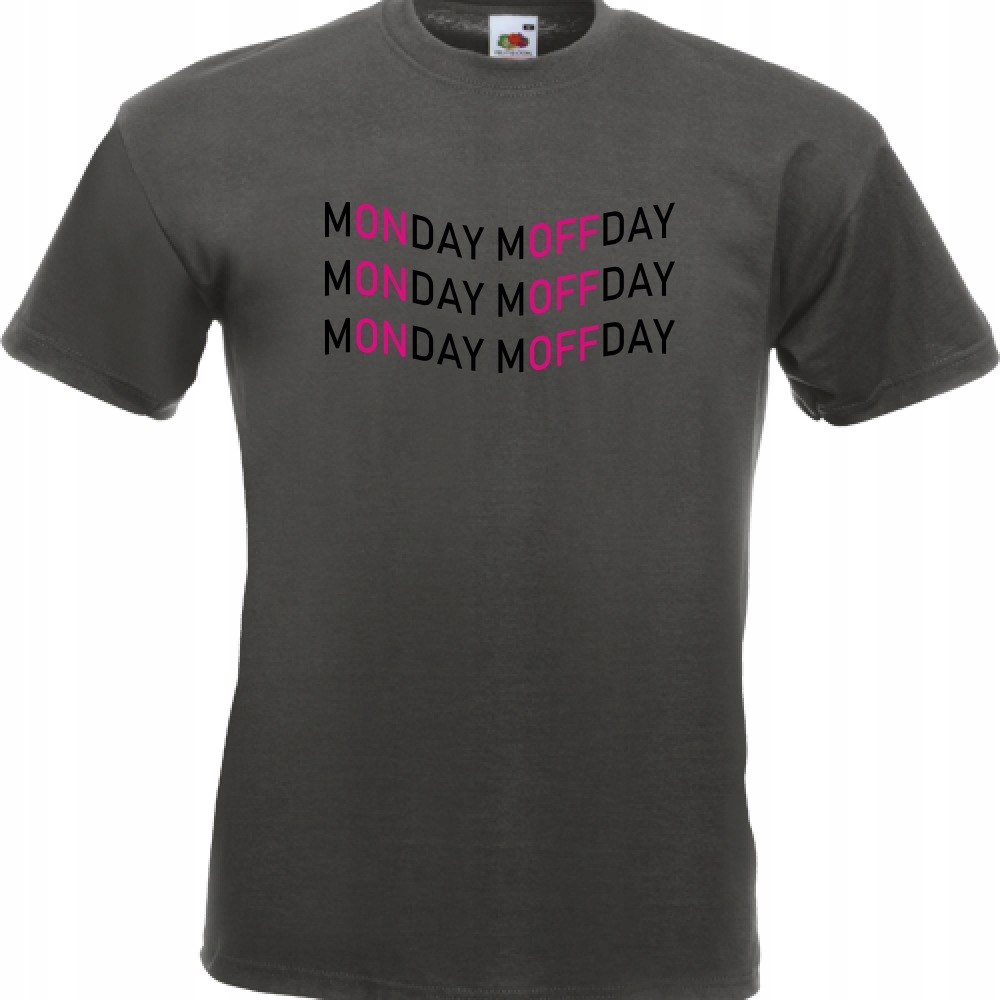 

Koszulka monday moffday poniedziałek S grafitowa