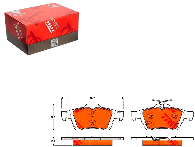 Trw Brzdové Destičky Ford Zadní Focus 11-/C-MAX 10-/CONNE