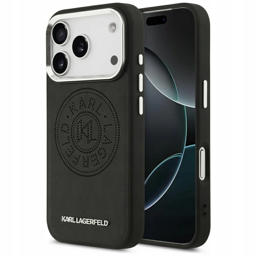 Pouzdro Karl Lagerfeld Point & Metal Logo MagSafe pro iPhone 17 Pro černé
