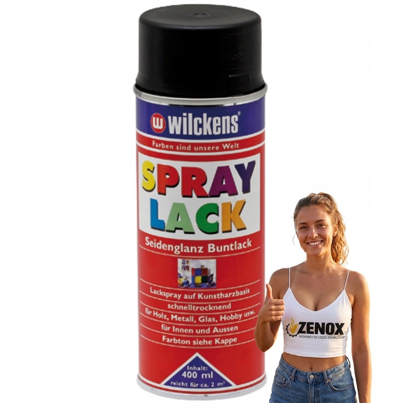 Farba Lakier Deutz srebrny Ral 9006 Nopolux Wickens Granit 400 ml spray