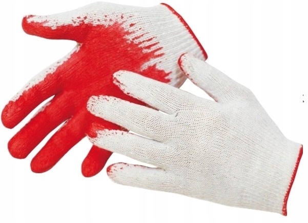 RĘKAWICE ROBOCZE / WAMPIRKI / UNWERSALNE CZERWONY
