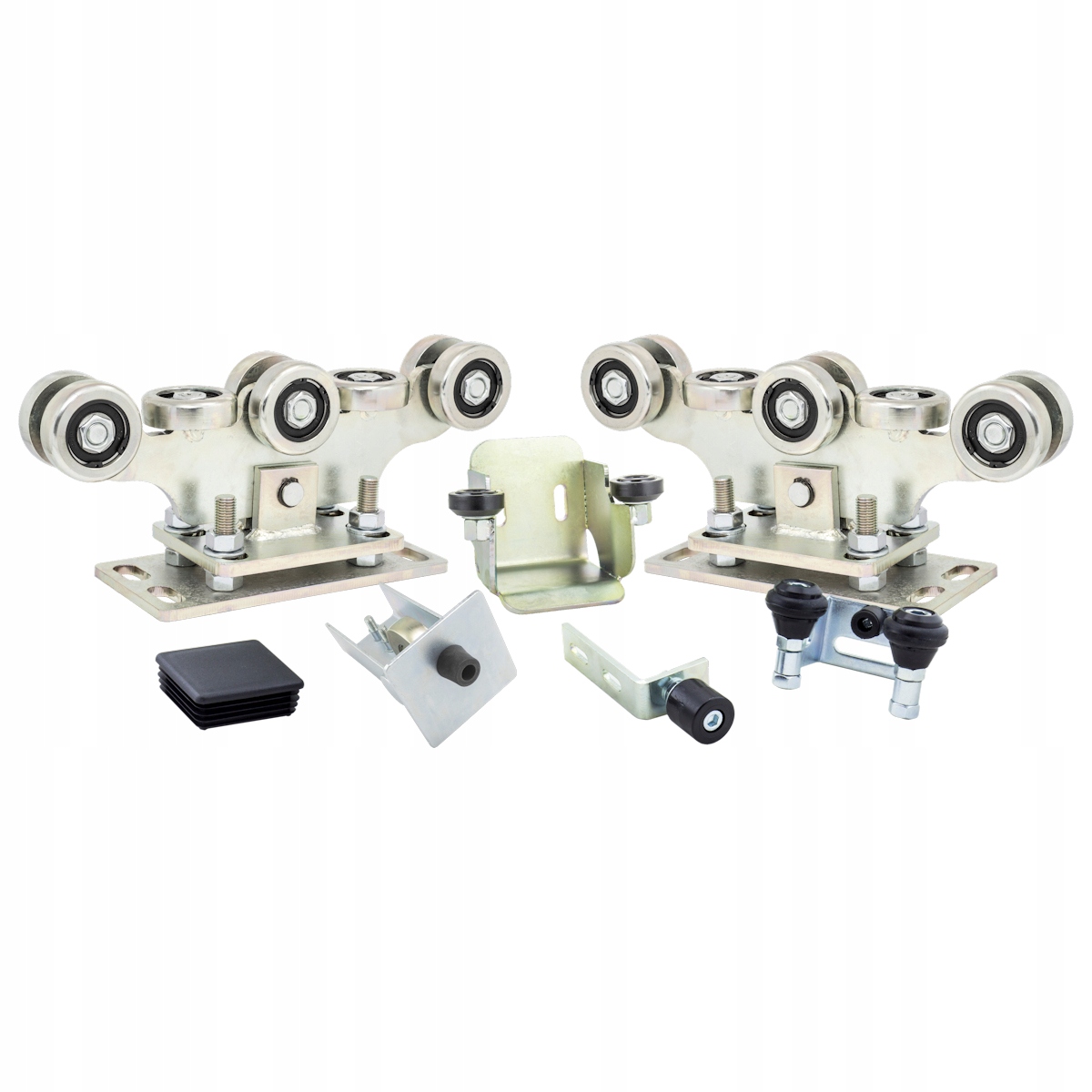 Sada vozíkov na valčeky pre posuvnú bránu 80x80, 8 valčekov-MAX spodná časť 250 mm