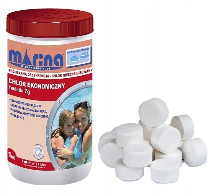 

Chlor Ekonomiczny Tabletki Do Basenu 7g Marina 1kg