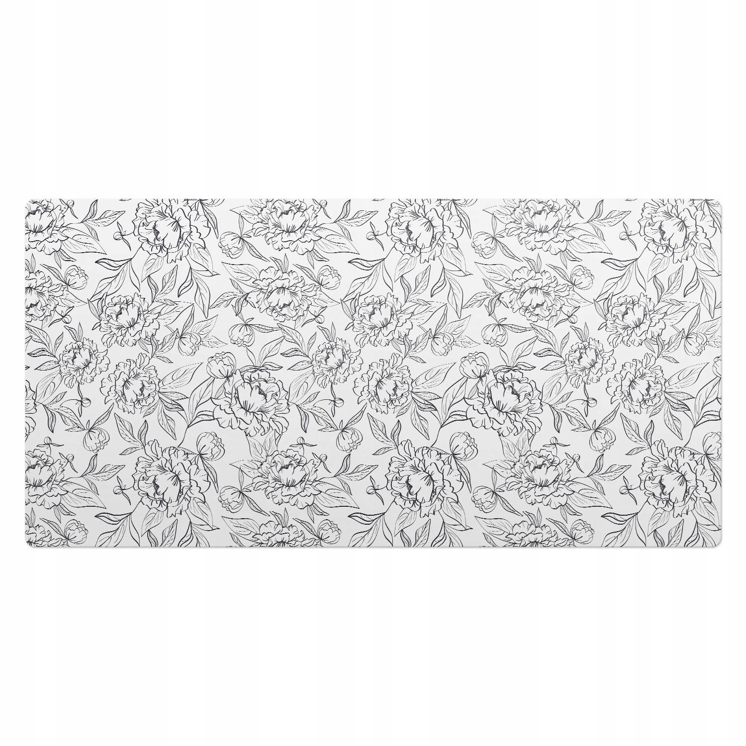 Designová ochranná podložka pod notebook Kreslící vzor květin 100 x 50 cm