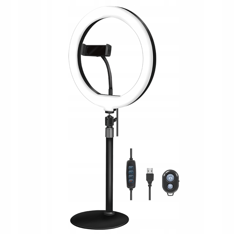 Svítilna se stativem LogiLink, výška 40 cm, dálkové ovládání Bt pro chytrý telefon