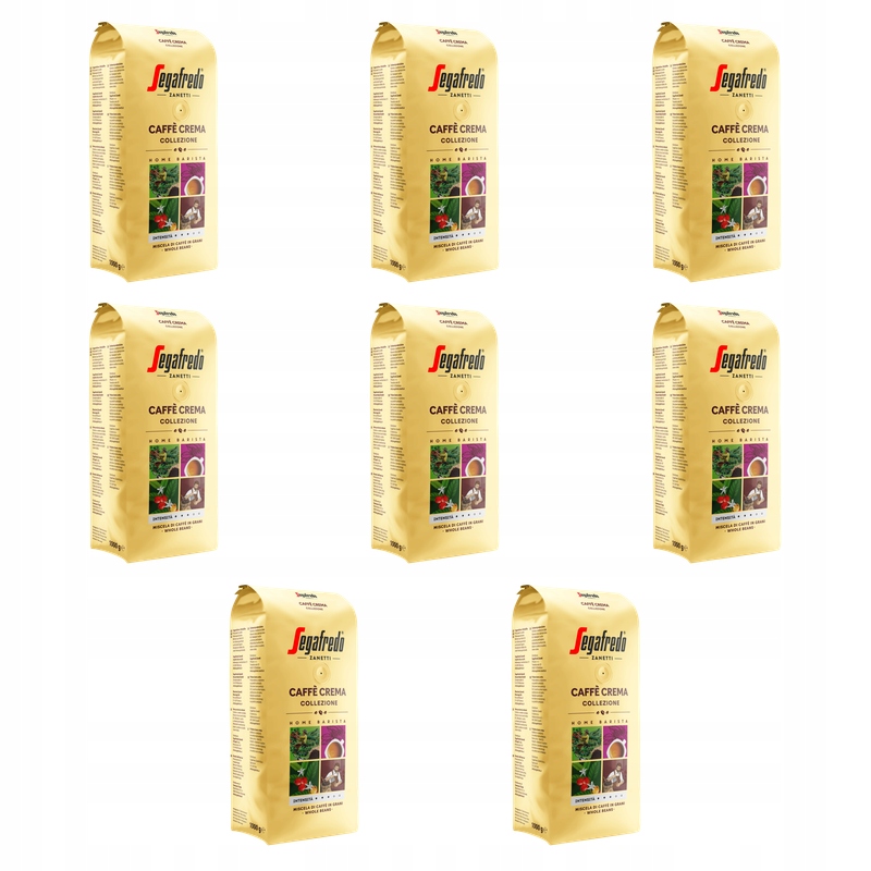 Káva zrnková Segafredo Caffe Crema Collezione 1 kg X8