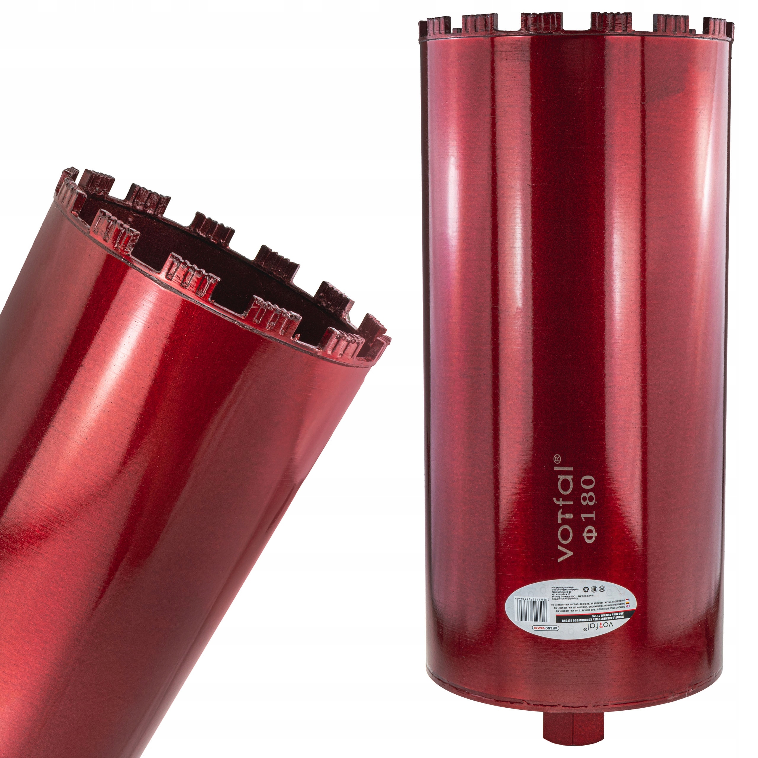 Wiertło Koronowe Diamentowe Do Betonu 180 x 450mm Wiertnica Otwornica