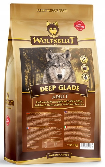 Levně Zdravé krmivo krmivo pro dospělé psy Wolfsblut Jelen a buvol 12,5 kg
