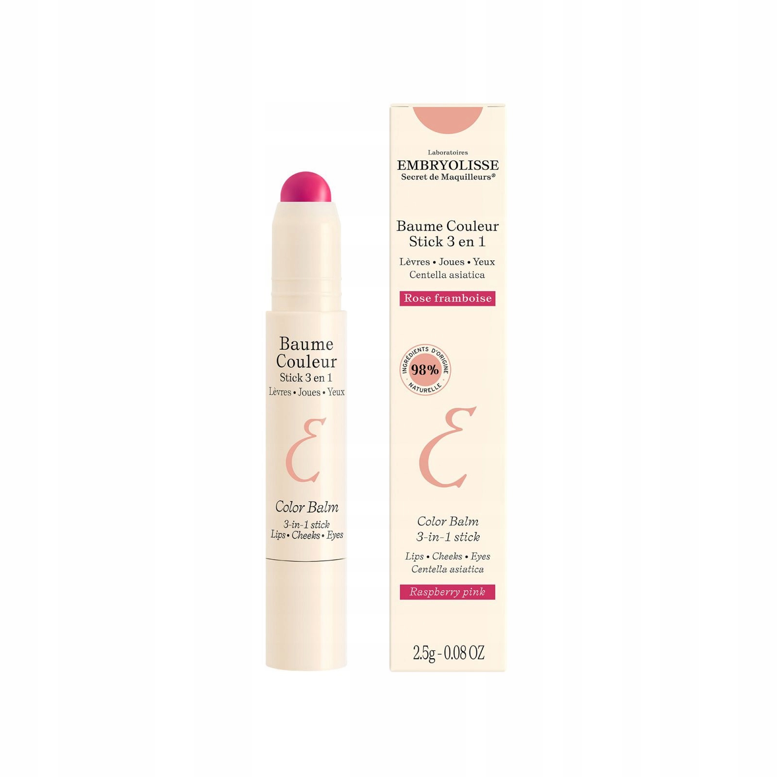 Embryolisse Color Balm 3-IN-1 Tyčinka Malina Pink 2,5G (EMB420000)