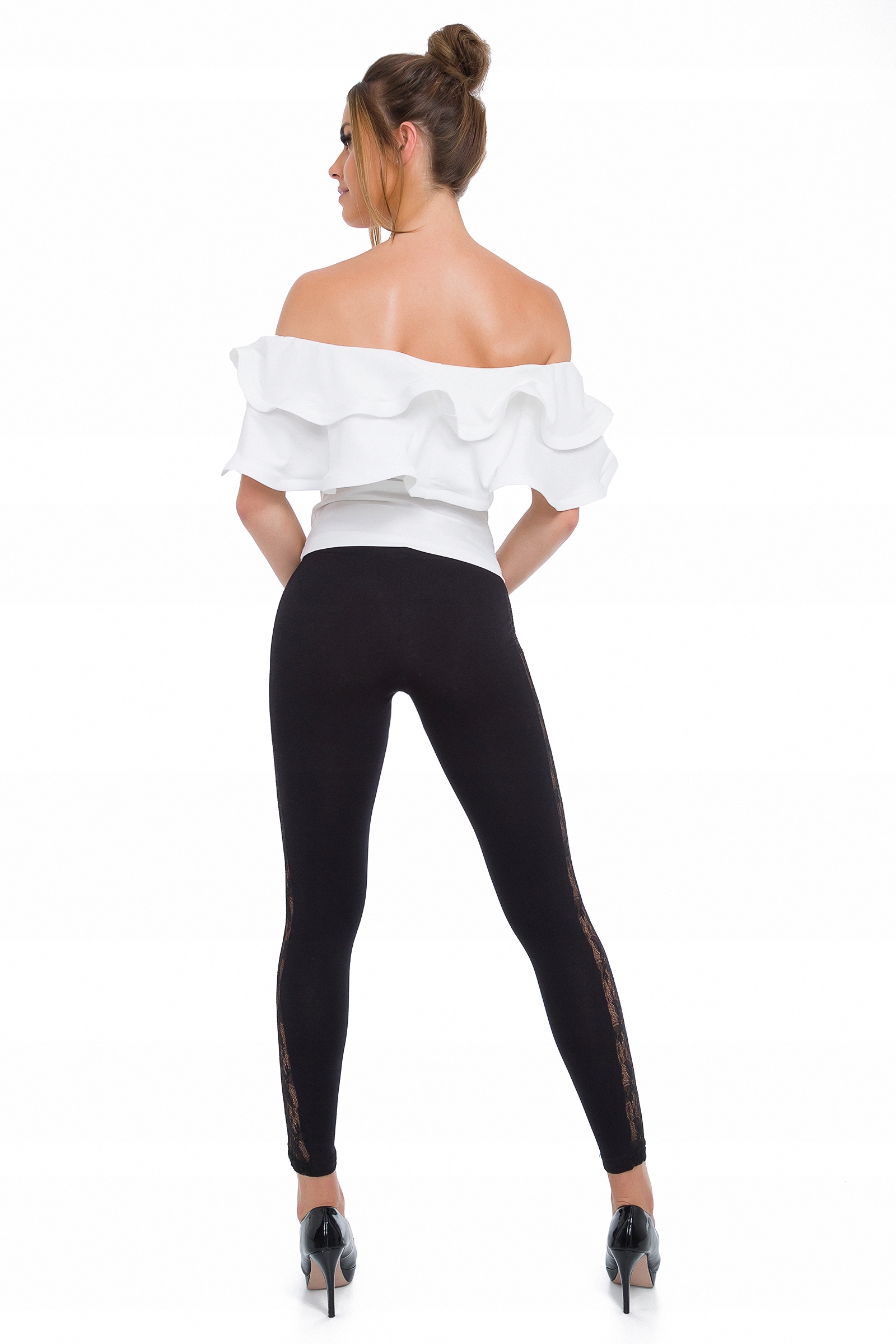 LEGGINSY Z KORONKĄ LAMPASY RURKI GETRY LPL M/38 Rozmiar M