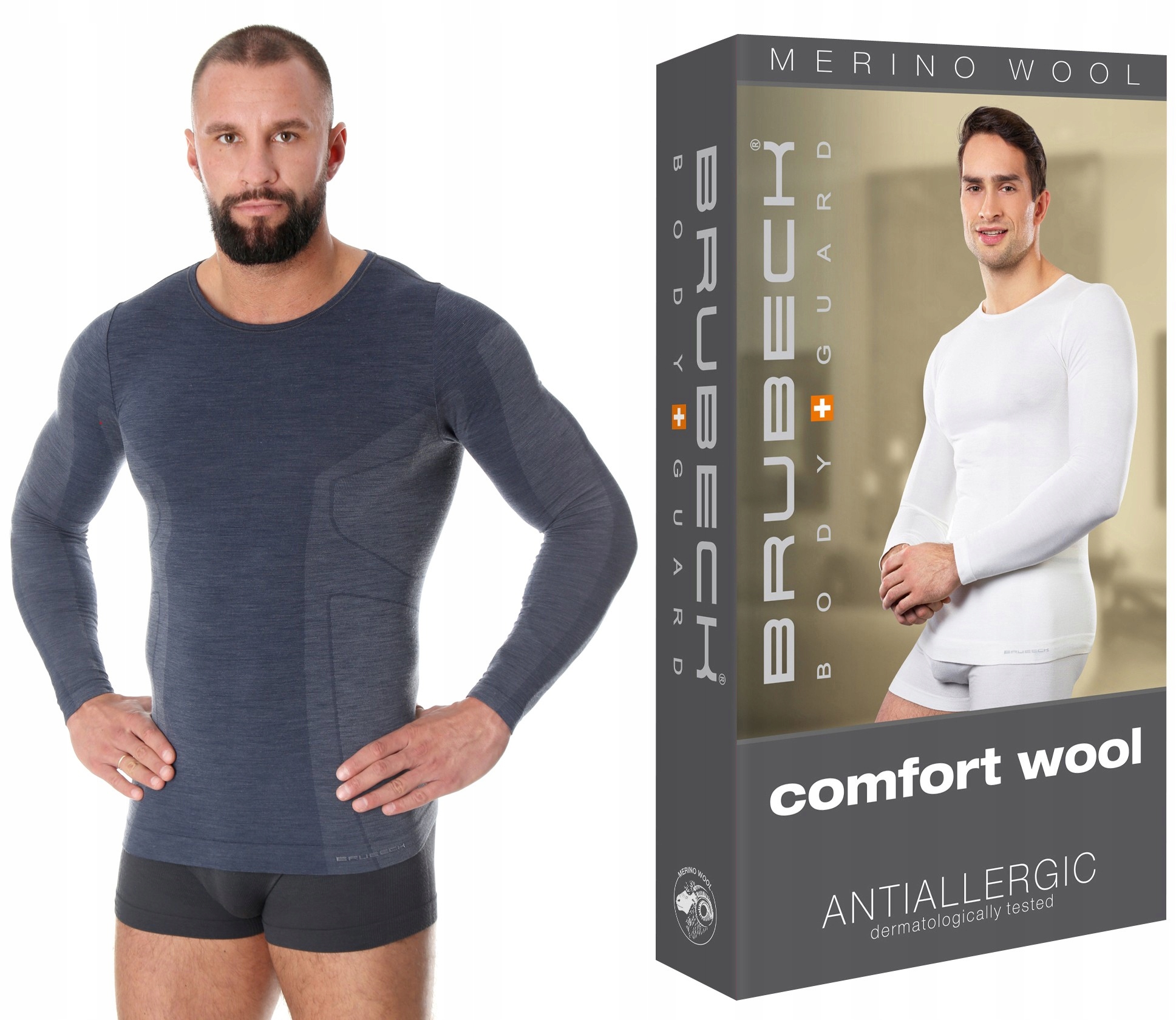 

Męska Koszulka z Wełny Merynosa Brubeck Wool -XL