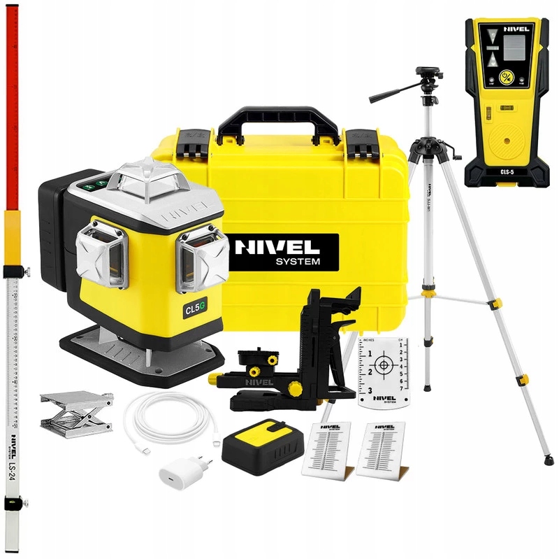Laser Krzyżowy (zielony) 4x360 Nivel System CL5G Zestaw
