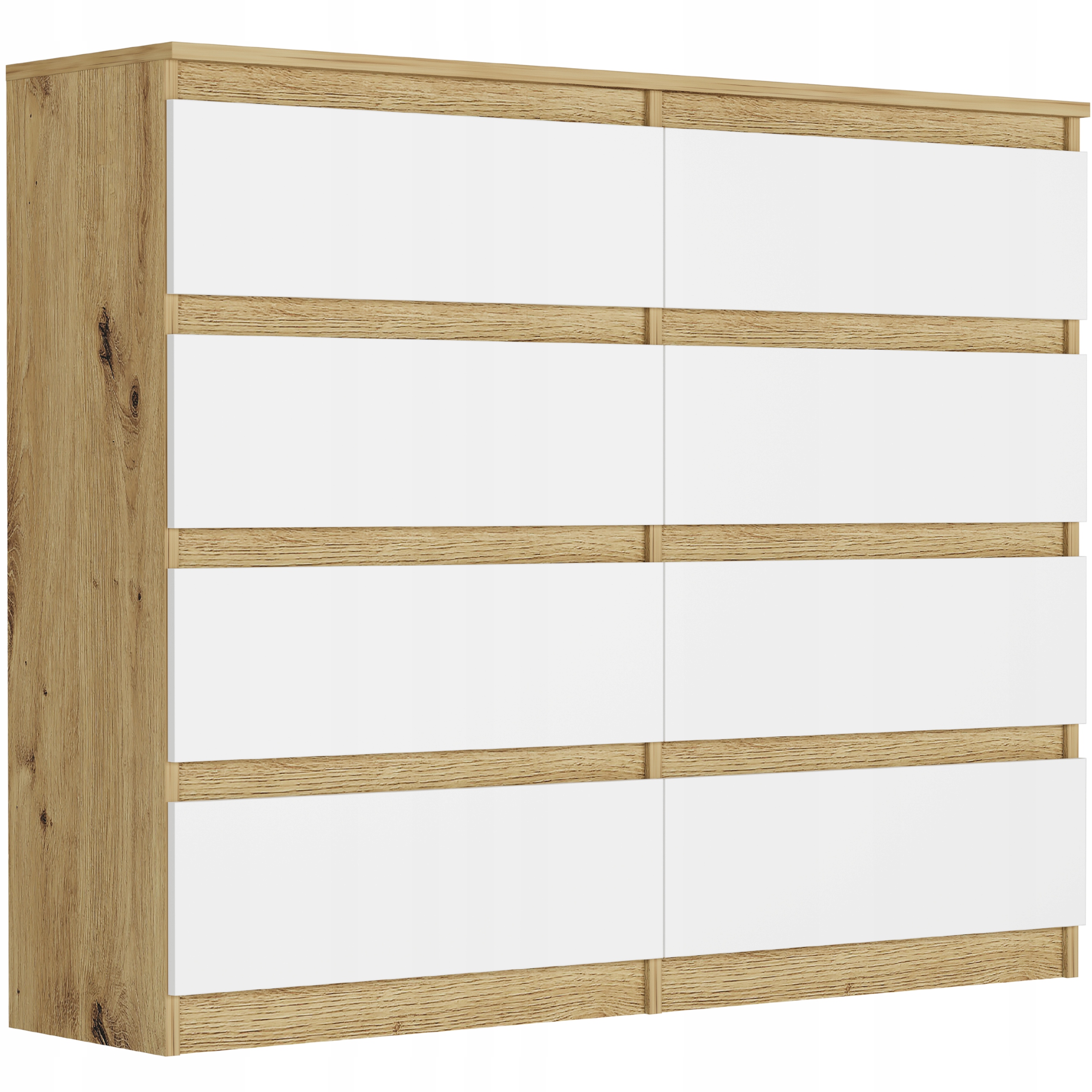 Nowoczesna KOMODA 120CM SZAFKA 8 SZUFLAD PL R-120-S8 ARTISAN MIX