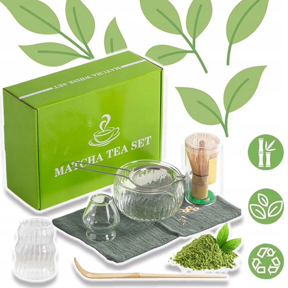 Zestaw Prezentowy Do Herbaty Matcha Zestaw Mioteł Matcha Z Trzepaczką 7W1