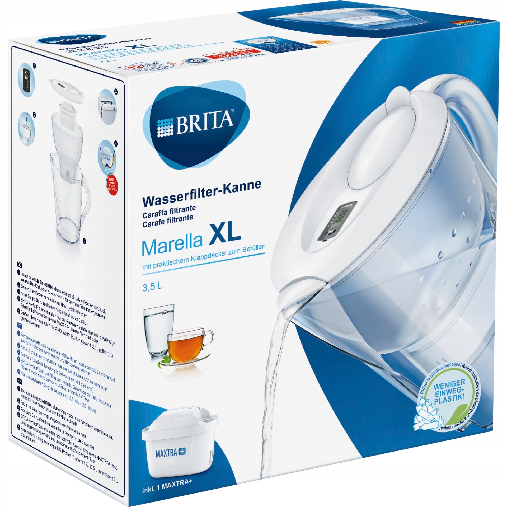 Filtrační konvice Brita Marella XL 3,5 l bílá plus filtr