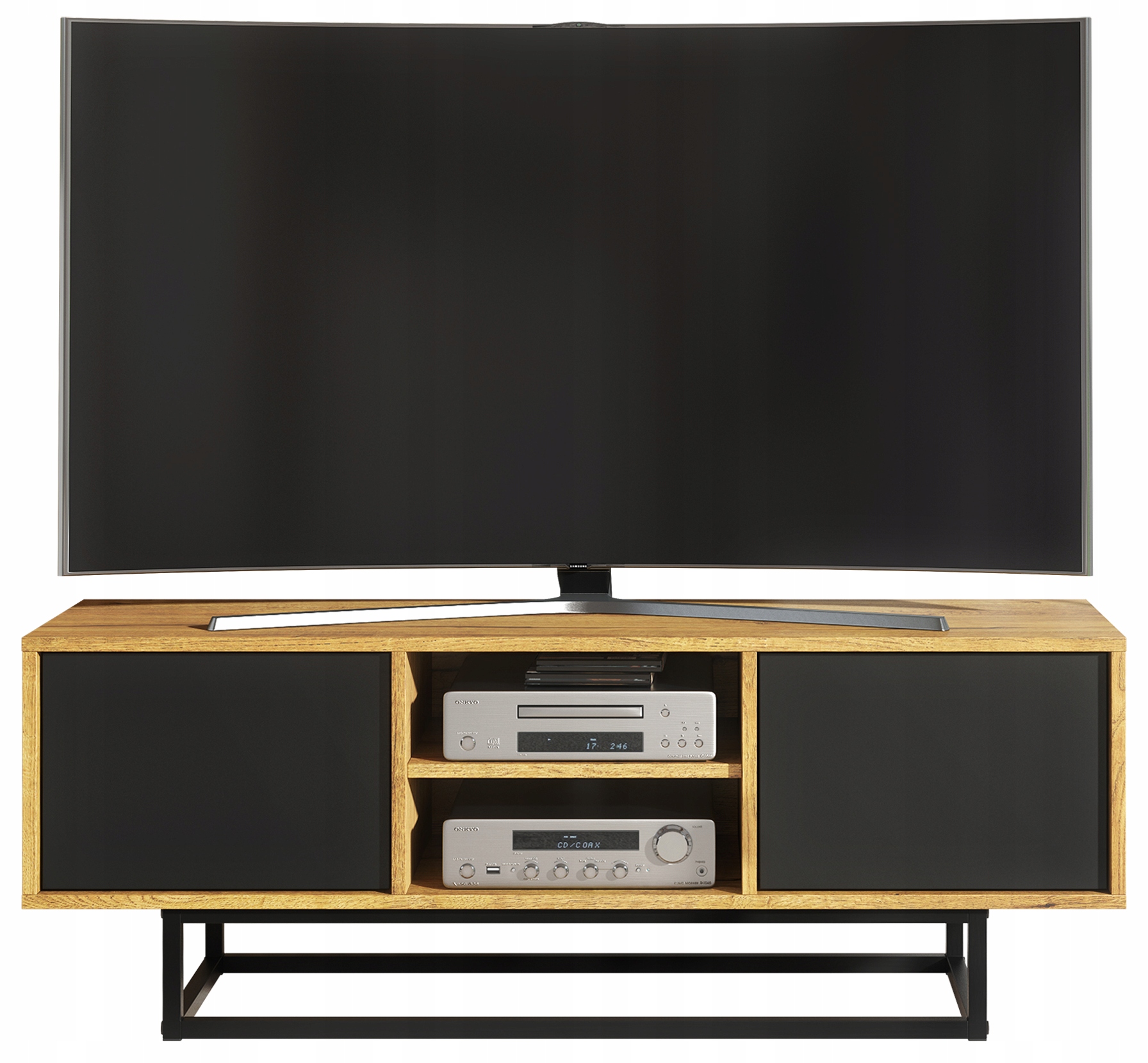 

Stolik Szafka Rtv Tv Loft Retro Dąb/czarny LFT001A