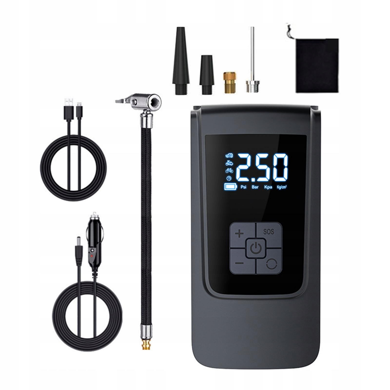 Bezprzewodowa pompka do opon z kompresorem DC USB