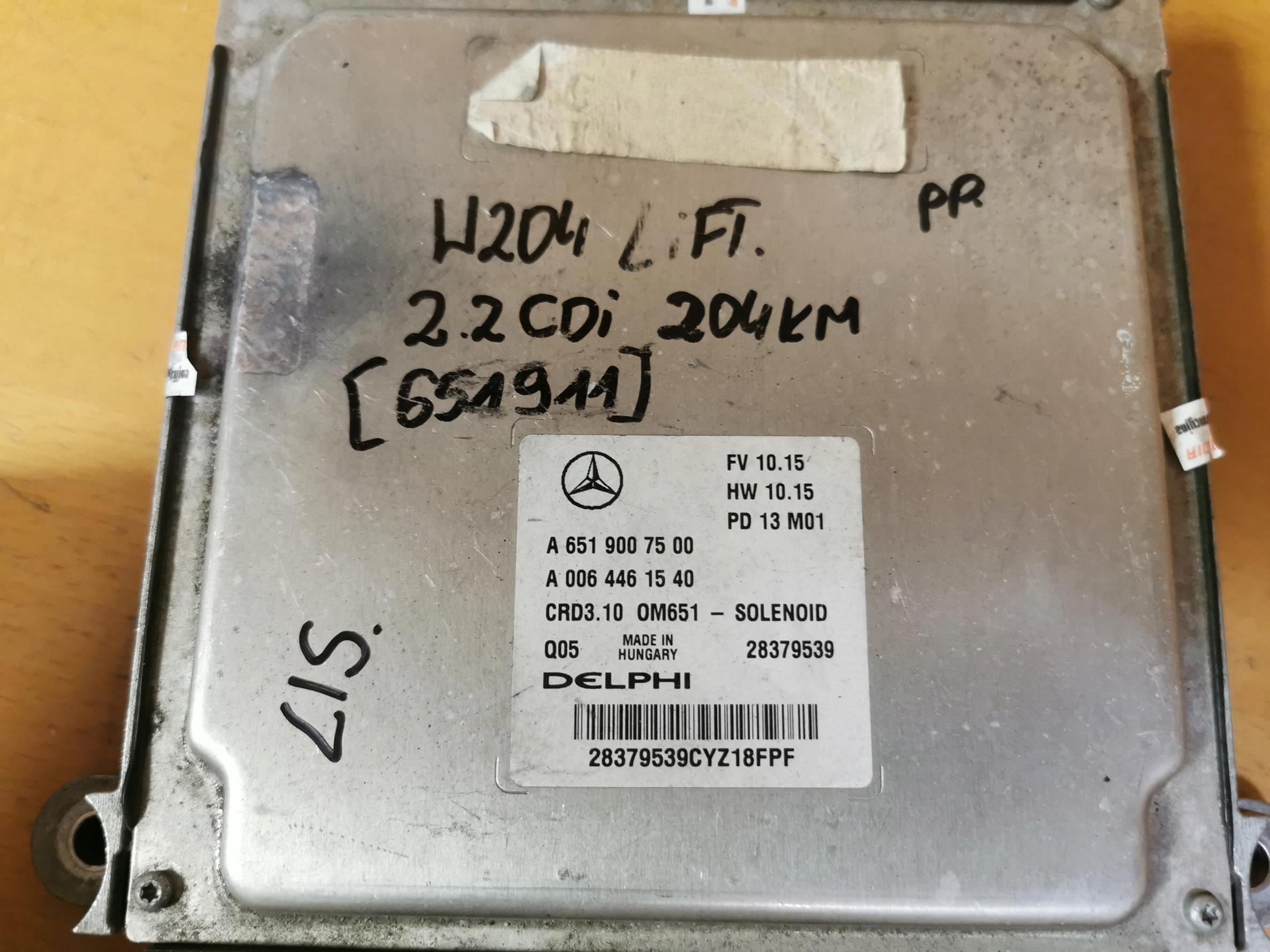 control unit of the engine MERCEDES C-KLASA W204 2.2 CDI