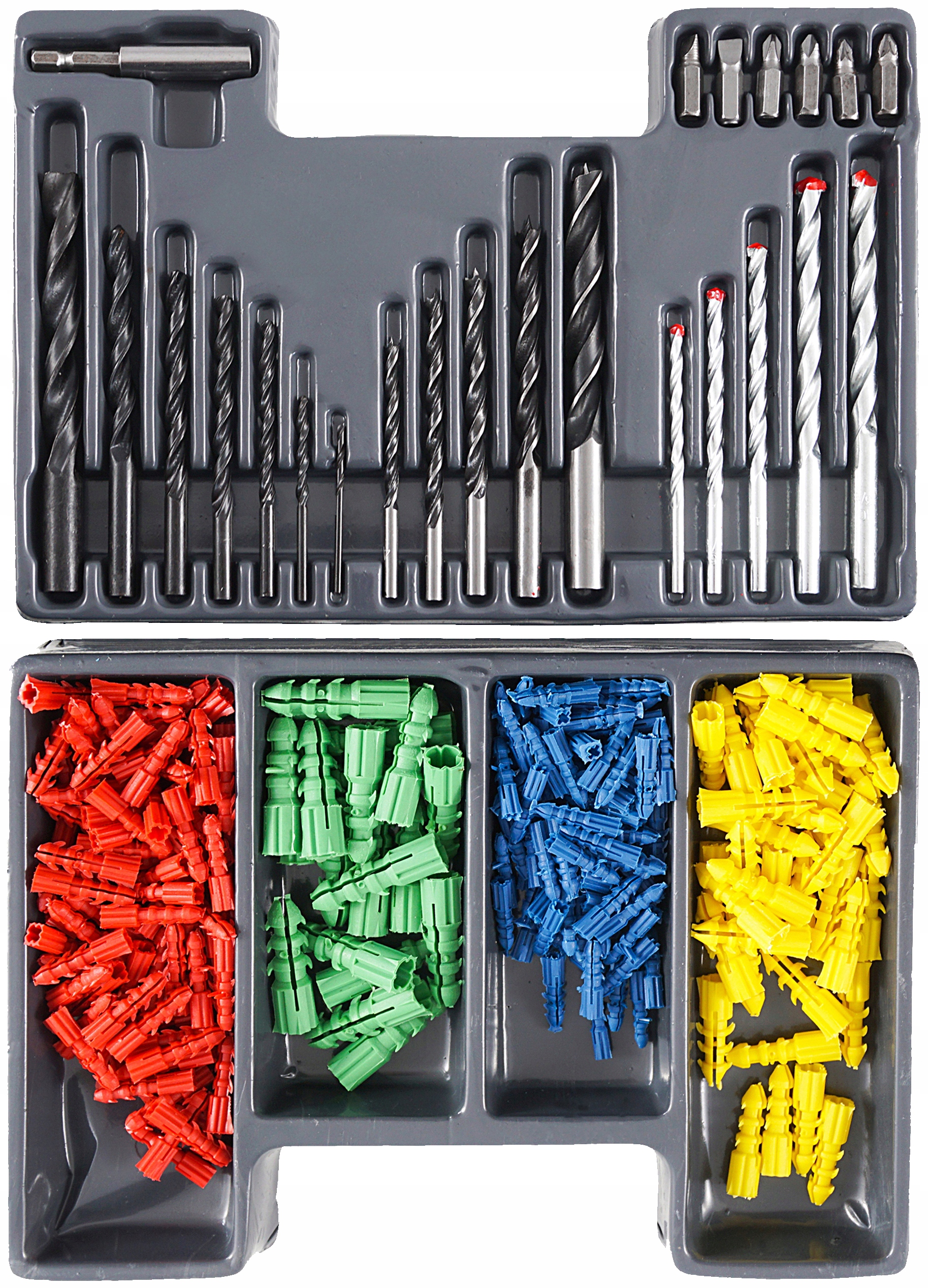 ZESTAW WIERTEŁ KOŁKÓW ROZPOROWYCH BITÓW WIERTŁA KORKI ROZPOROWE BITY 300 EL Marka inny