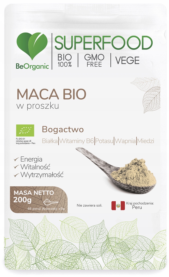 Мака био порошок 200 г BeOrganic